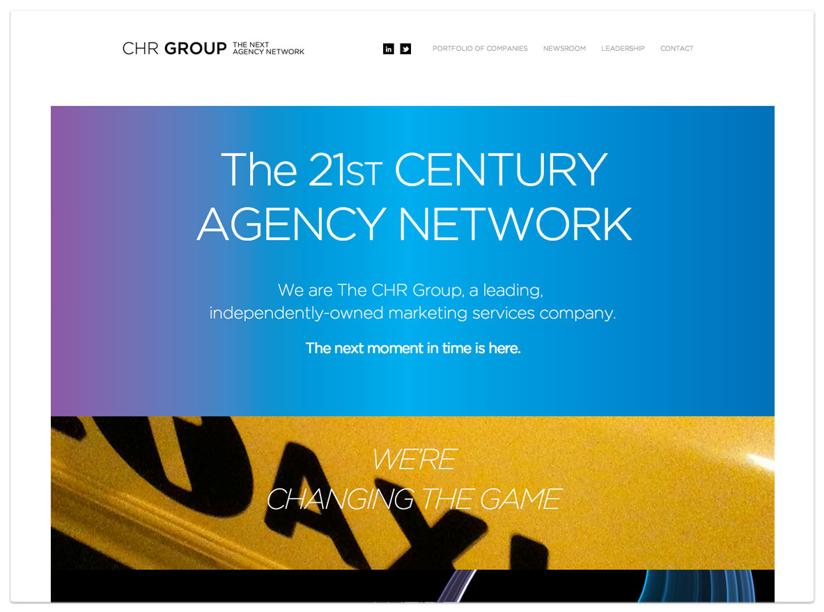 CHR Group - Website Design - Desktop View