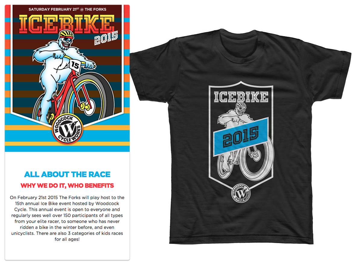 Ice Bike 2015 - Website Design - Mobile Website Design & T-Shirt