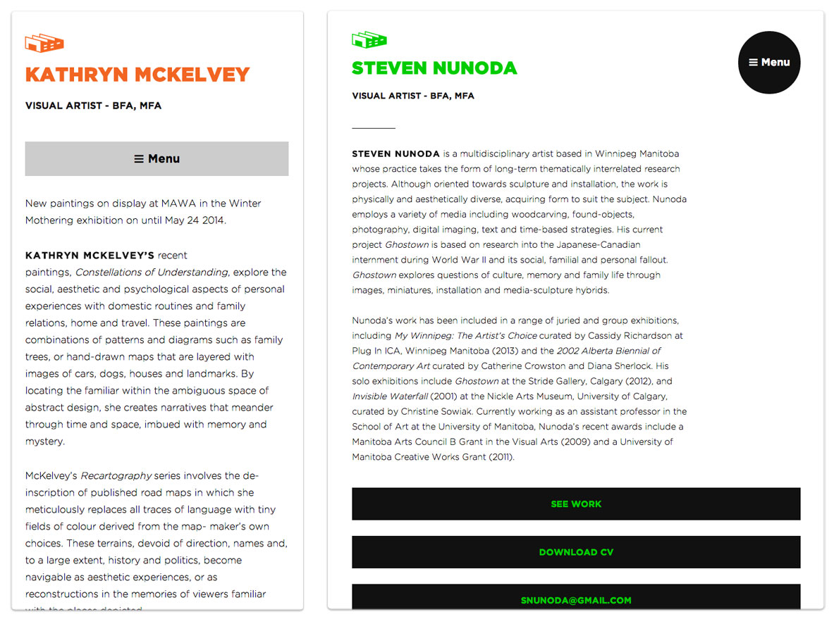 McNoda Industries - Mobile Design - Desktop View